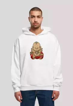 Толстовка F4NT4STIC "Happy Cyber Buddha CYBERPUNK STYLES", принт, белый