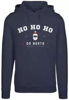 Толстовка F4NT4STIC "Ho Ho Ho Santa Christmas", Рождество, подарок, логотип, цвет морской волны