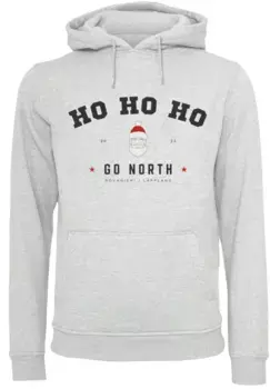 Толстовка F4NT4STIC "Ho Ho Ho Santa Christmas", Рождество, подарок, логотип, серый
