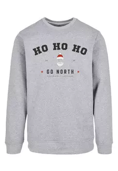Толстовка F4NT4STIC Ho Ho Ho Santa Claus Weihnachten, цвет grau meliert