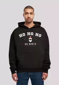 Толстовка F4NT4STIC "Ho Ho Ho Santa Claus Christmas", Рождество, подарок, логотип, черный