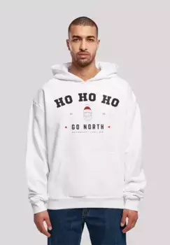 Толстовка F4NT4STIC "Ho Ho Ho Santa Claus Christmas", Рождество, подарок, логотип, белый