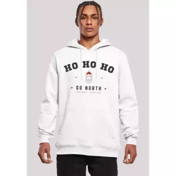 Толстовка F4NT4STIC "Ho Ho Ho Santa Claus Christmas", Рождество, подарок, логотип, белый