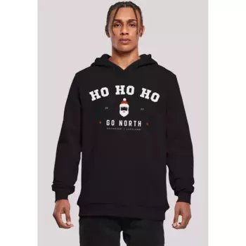 Толстовка F4NT4STIC "Ho Ho Ho Santa Claus Christmas", Рождество, подарок, логотип, черный