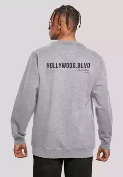 Толстовка F4NT4STIC "Hollywood blvd CREW", принт, серый