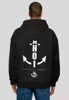 Толстовка F4NT4STIC "Hoodie Ahoi Anker Knut & Jan Hamburg", принт, черный
