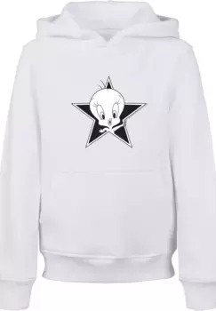 Толстовка F4NT4STIC "Hoodie 'Looney Tunes Tweetie'", детский унисекс, премиум-мерч, для мальчиков, для девочек, с принтом, белый