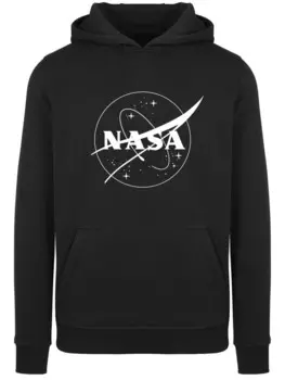Толстовка F4NT4STIC Hoodie NASA Classic Insignia Logo Monochrome, черный