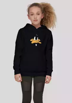 Толстовка F4NT4STIC "Looney Tunes Daffy Duck Big Face", унисекс для детей, товары премиум-класса, для мальчиков, девочек, с принтом, черный