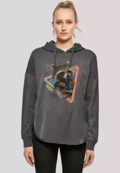 Толстовка F4NT4STIC "Marvel Guardians of the Galaxy Neon Rocket", принт, цвет Charcoal