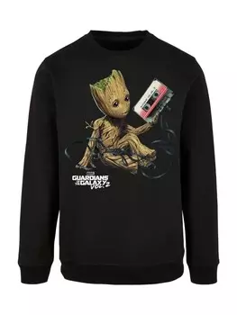 Толстовка F4NT4STIC Marvel Guardians Of The Galaxy Vol2 Groot Tape, черный
