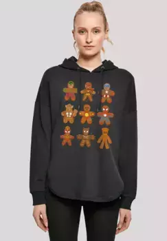 Толстовка F4NT4STIC "Marvel Universe Christmas Gingerbread", принт, черный