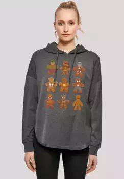Толстовка F4NT4STIC "Marvel Universe Christmas Gingerbread", принт, цвет Charcoal