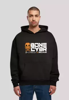 Толстовка F4NT4STIC "MUSTERBRAND BONE CYBER Orange", принт, черный