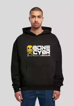 Толстовка F4NT4STIC "MUSTERBRAND BONE CYBER Yellow Punishing Machine", принт, черный