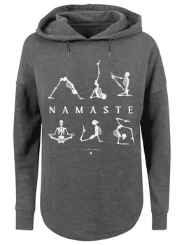 Толстовка F4Nt4Stic Namaste Yoga Skelett Halloween, темно-серый