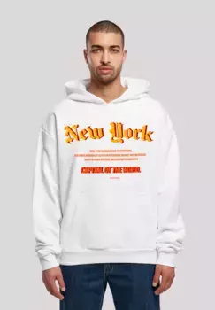 Толстовка F4NT4STIC "New York OVERSIZE HOODIE", принт, белый