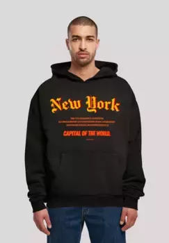 Толстовка F4NT4STIC "New York OVERSIZE HOODIE", принт, черный