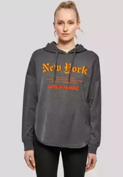 Толстовка F4NT4STIC "New York OVERSIZE HOODIE", принт, цвет Charcoal
