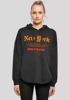 Толстовка F4NT4STIC "New York OVERSIZE HOODIE", принт, черный