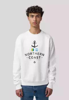 Толстовка F4NT4STIC "North Sea Flags Knut & Jan Hamburg", премиум качество, белый