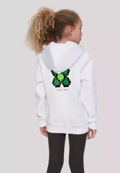 Толстовка F4NT4STIC "Новый год Happy New Year Pixel Clover", принт, белый
