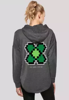 Толстовка F4NT4STIC "Новый год Happy New Year Pixel Clover", принт, цвет Charcoal