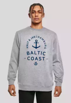 Толстовка F4NT4STIC "Ostsee Logo Knut & Jan Hamburg", принт, серый