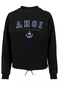 Толстовка F4NT4STIC Oversize Ahoi Knut & Jan Hamburg, черный