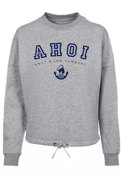 Толстовка F4NT4STIC Oversize Ahoi Knut & Jan Hamburg, цвет grau meliert