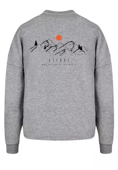 Толстовка F4NT4STIC Oversize Discover the world, цвет grau meliert