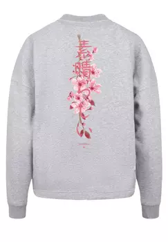 Толстовка F4NT4STIC Oversize Kirschblte Japan, цвет grau meliert