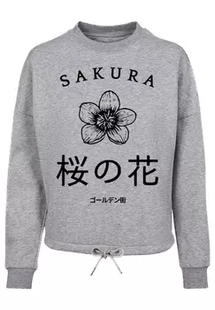 Толстовка F4NT4STIC Oversize Kirschblten Golden Gai, цвет grau meliert