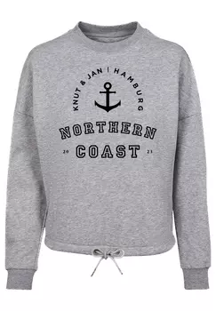 Толстовка F4NT4STIC Oversize Northern Coast Knut & Jan Hamburg, цвет grau meliert