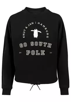 Толстовка F4NT4STIC Oversize Pinguin Knut & Jan Hamburg, черный