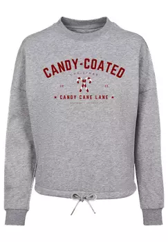 Толстовка F4NT4STIC Oversize Weihnachten Candy Coated Christmas, цвет grau meliert