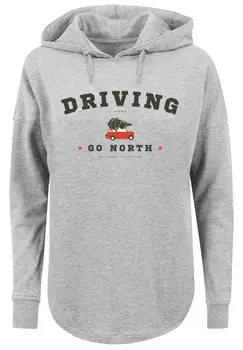 Толстовка F4NT4STIC Oversized Hoodie Driving Home Weihnachten, серый