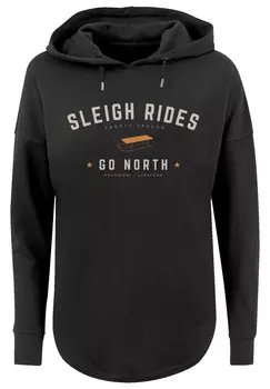 Толстовка F4NT4STIC Oversized Hoodie Schlittenfahren Weihnachten Christmas, черный
