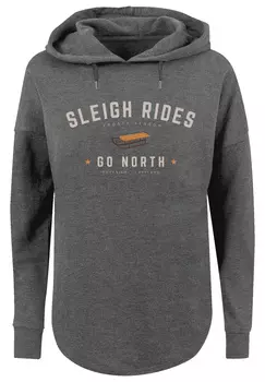 Толстовка F4NT4STIC Oversized Hoodie Schlittenfahren Weihnachten Christmas, цвет charcoal