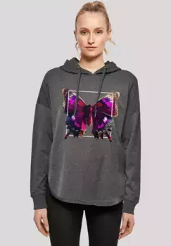Толстовка F4NT4STIC "Pink Butterfly OVERSIZE TEE", принт, цвет Charcoal
