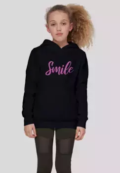 Толстовка F4NT4STIC "Pink Smile UNISEX HOODIE", принт, черный