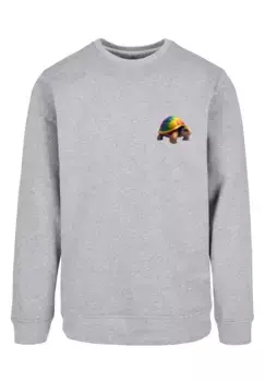 Толстовка F4NT4STIC "Rainbow Turtle CREWNECK", принт, серый