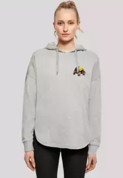 Толстовка F4NT4STIC "Rainbow Turtle OVERSIZE HOODIE", принт, серый