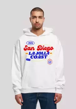 Толстовка F4NT4STIC "San Diego OVERSIZE HOODIE", принт, белый