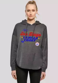 Толстовка F4NT4STIC "San Diego OVERSIZE HOODIE", принт, цвет Charcoal
