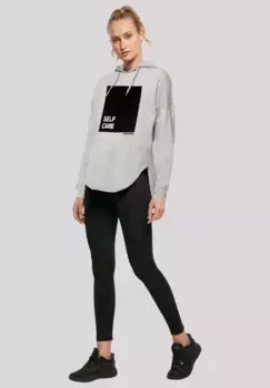 Толстовка F4NT4STIC "SELF CARE OVERSIZE HOODIE", принт, серый