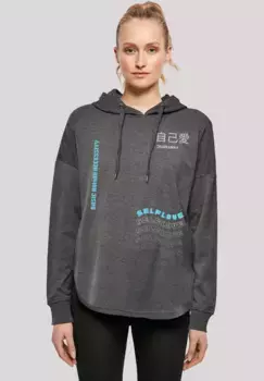 Толстовка F4NT4STIC "Self Love OVERSIZE HOODIE", принт, цвет Charcoal