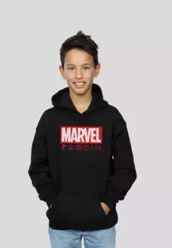 Толстовка F4NT4STIC "Символы стирки логотипа Marvel", принт, черный