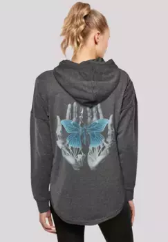 Толстовка F4NT4STIC "Skeleton Hands Butterfly", принт, цвет Charcoal