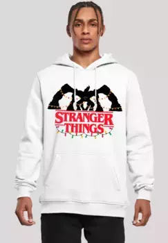 Толстовка F4NT4STIC "Stranger Things Demogorgon Lights Netflix", премиум качество, белый